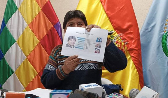 Morales muestra el supuesto ‘plan negro’ en su contra y acusa de mentirosos a cuatro ministros de Arce