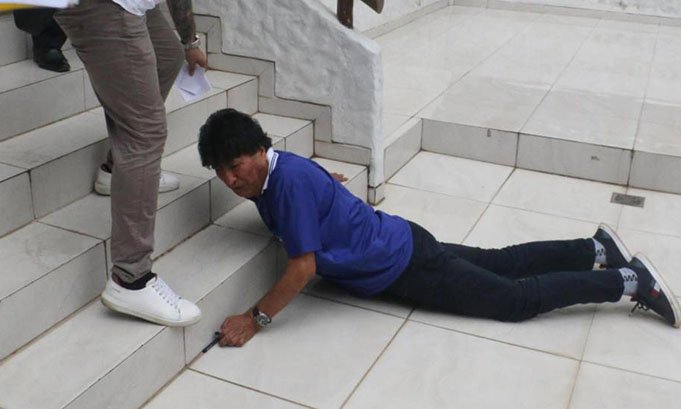 Caída de Evo Morales desata ola de risas y cero preocupación en las redes sociales