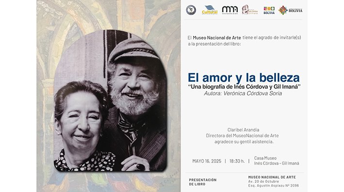 El MNA presenta la biografía de los icónicos artistas bolivianos Inés Córdova y Gil Imaná, «El amor y la belleza»