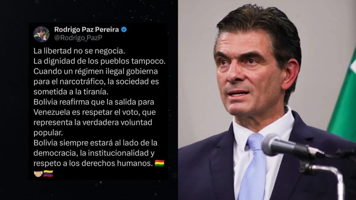 Rodrigo Paz tras la captura de Maduro: “La libertad no se negocia”