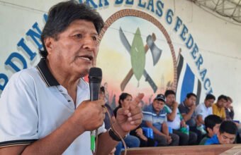 Evo Morales en un ampliado de las seis federaciones del Trópico de Cochabamba